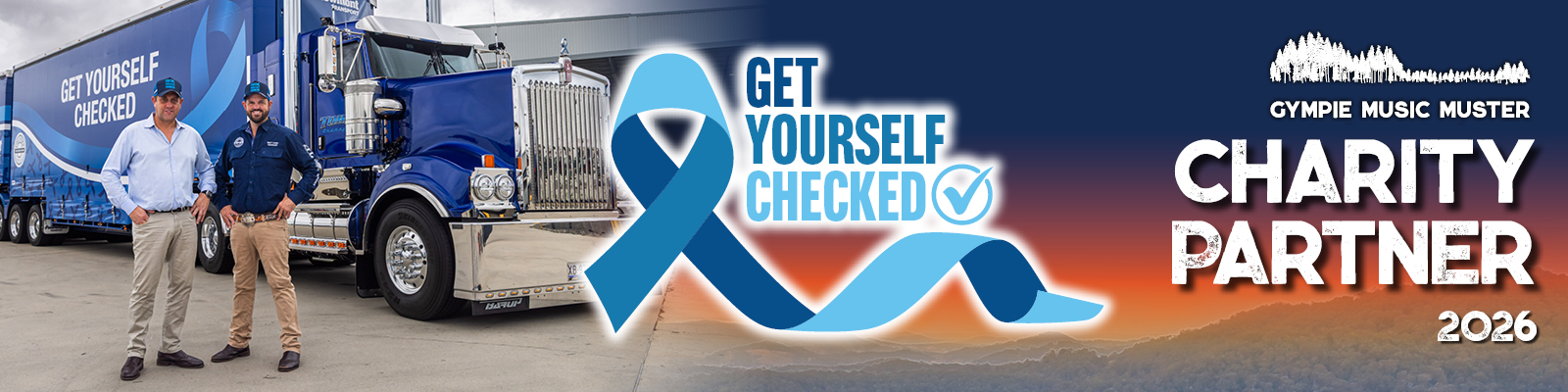 2026 Gympie Music Muster Charity Partner - Get Yourself Checked